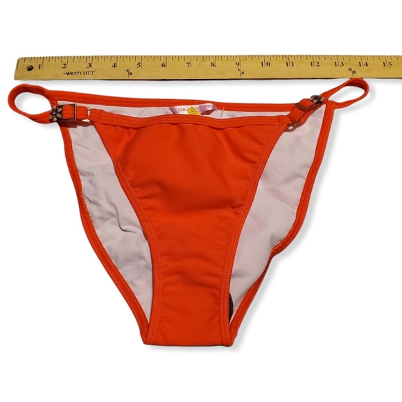 Cia Maritima NWT Orange Bikini Jeweled Bottom L - Picture 9 of 14